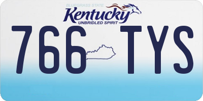KY license plate 766TYS