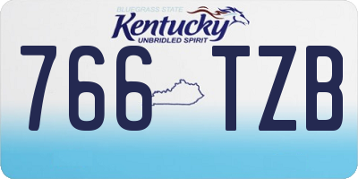KY license plate 766TZB