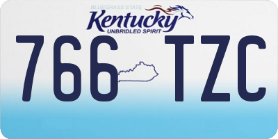 KY license plate 766TZC