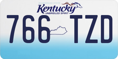 KY license plate 766TZD