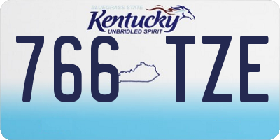 KY license plate 766TZE