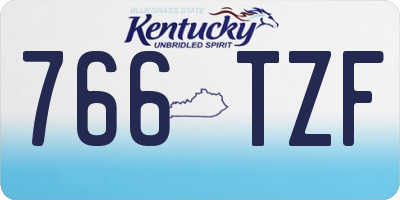 KY license plate 766TZF