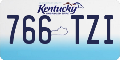 KY license plate 766TZI