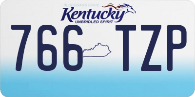KY license plate 766TZP