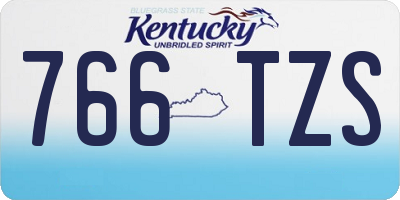 KY license plate 766TZS
