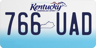 KY license plate 766UAD