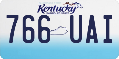 KY license plate 766UAI