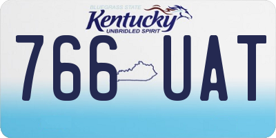 KY license plate 766UAT