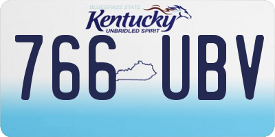 KY license plate 766UBV