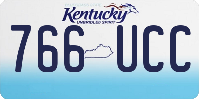 KY license plate 766UCC
