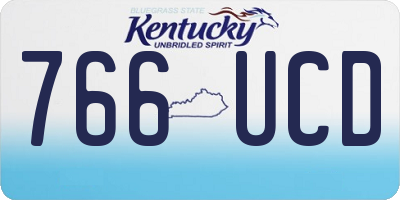 KY license plate 766UCD