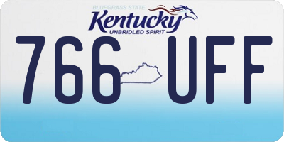 KY license plate 766UFF
