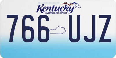 KY license plate 766UJZ