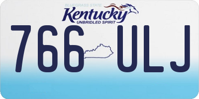 KY license plate 766ULJ
