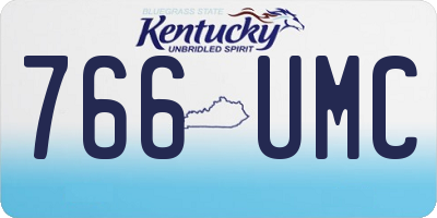 KY license plate 766UMC