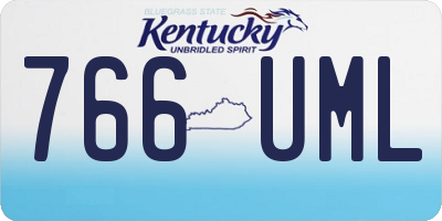 KY license plate 766UML