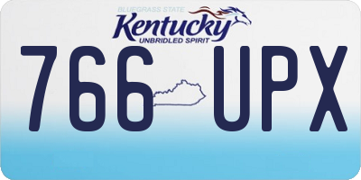KY license plate 766UPX