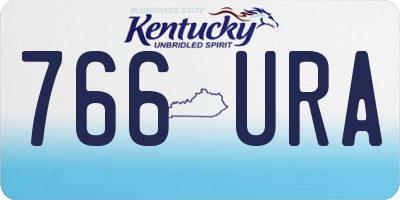 KY license plate 766URA