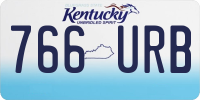 KY license plate 766URB