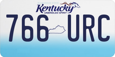KY license plate 766URC