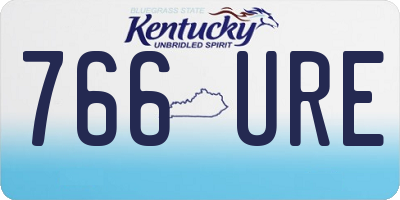 KY license plate 766URE