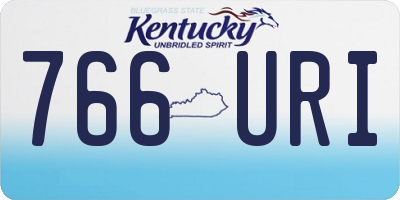 KY license plate 766URI