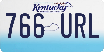 KY license plate 766URL