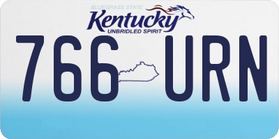KY license plate 766URN