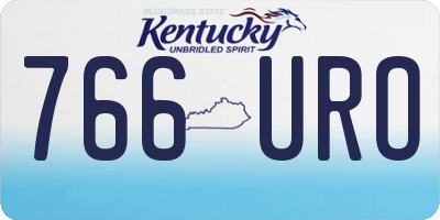 KY license plate 766URO
