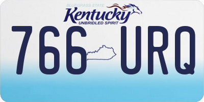 KY license plate 766URQ