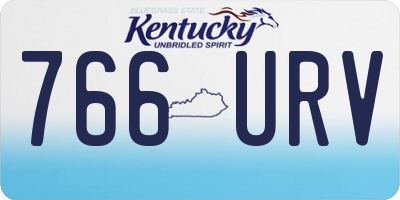 KY license plate 766URV