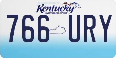 KY license plate 766URY