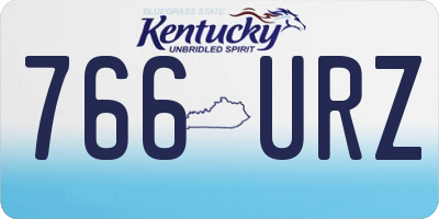 KY license plate 766URZ