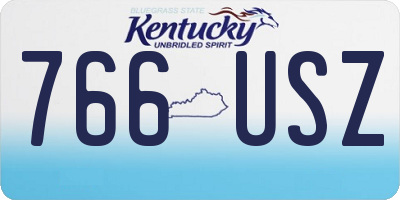 KY license plate 766USZ