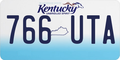 KY license plate 766UTA