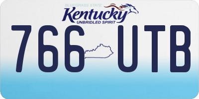 KY license plate 766UTB