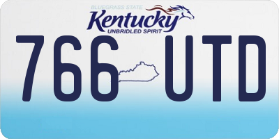 KY license plate 766UTD