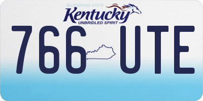 KY license plate 766UTE