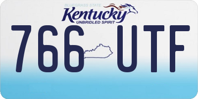 KY license plate 766UTF