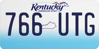KY license plate 766UTG