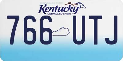 KY license plate 766UTJ