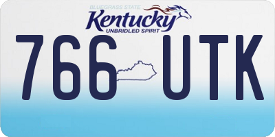 KY license plate 766UTK
