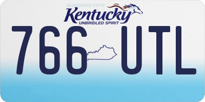 KY license plate 766UTL