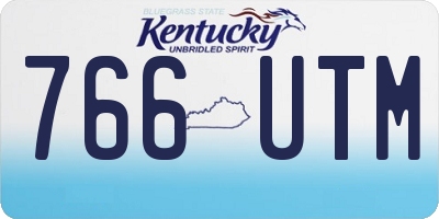 KY license plate 766UTM