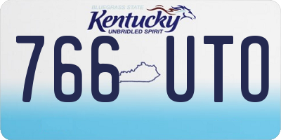 KY license plate 766UTO