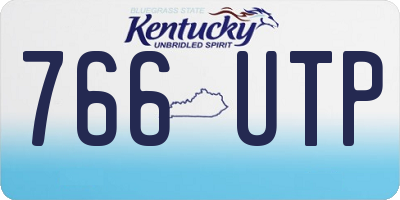 KY license plate 766UTP