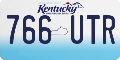 KY license plate 766UTR