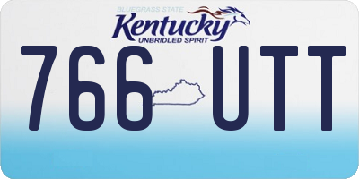 KY license plate 766UTT