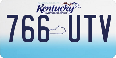 KY license plate 766UTV