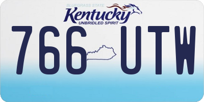 KY license plate 766UTW